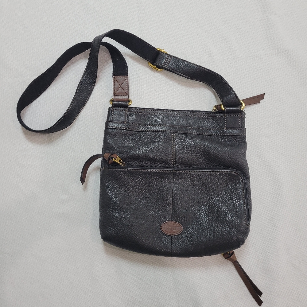 Fossil leather crossbody bag